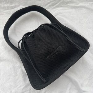 Alexanderwang | Small Metallic Rib-Knit Shoulder Bag